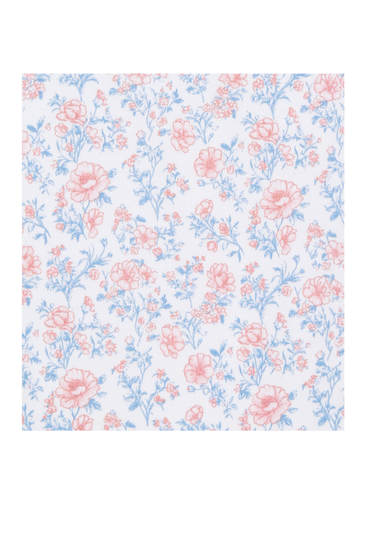 Babero Pima Flores Rosadas