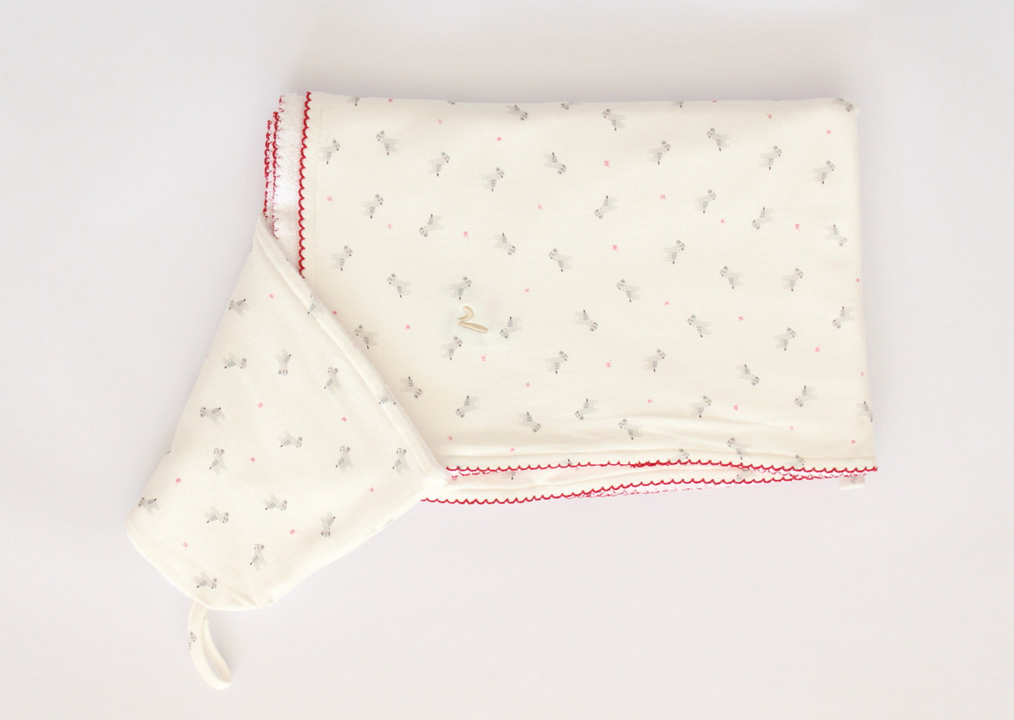 Toalla Capucha Cebra Rojo