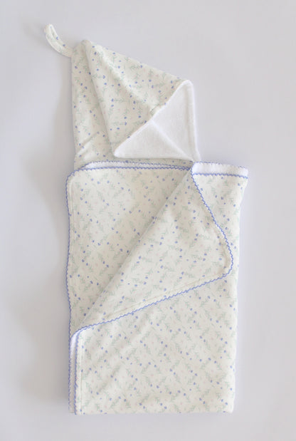 Toalla Capucha Flor Violeta