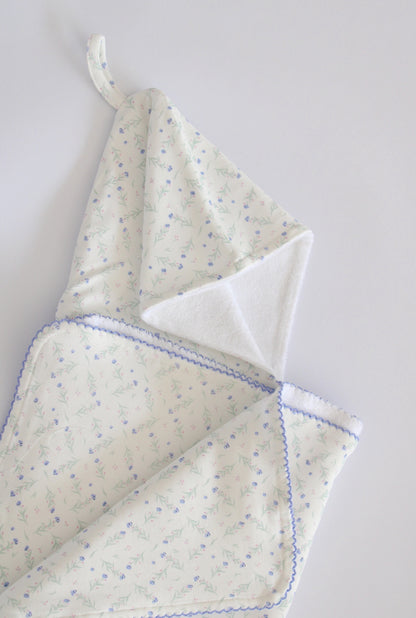 Toalla Capucha Flor Violeta