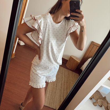 Conjunto Mamá Flores Rojas