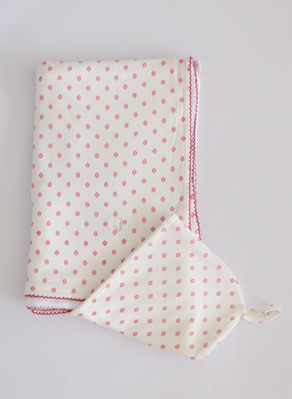 Toalla Capucha Rombo Rojo