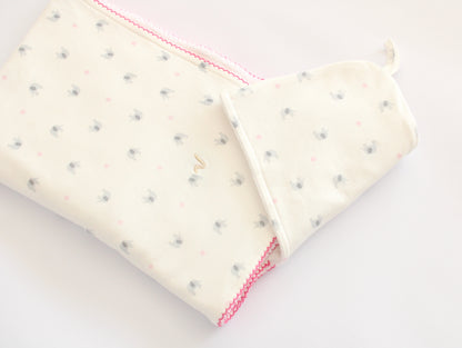 Toalla Capucha Elefante Rosa