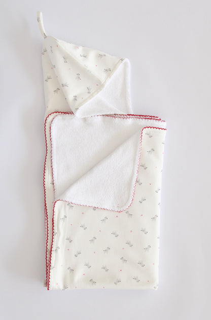 Toalla Capucha Cebra Rojo