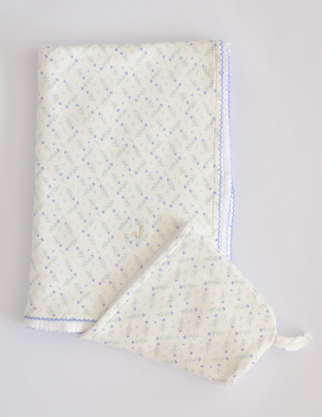 Toalla Capucha Flor Violeta