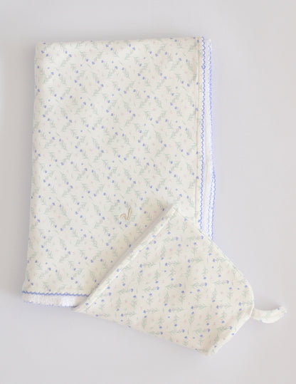 Toalla Capucha Flor Violeta