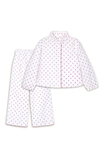 Conjunto Ana Algodón Pima Rombo Rojo