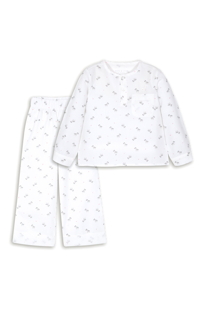 Conjunto Kai Algodón Pima Cebra Rojo